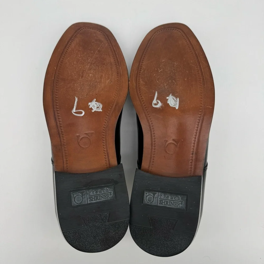 French Shriner Fargo Black Leather Oxford Size 10.5 M